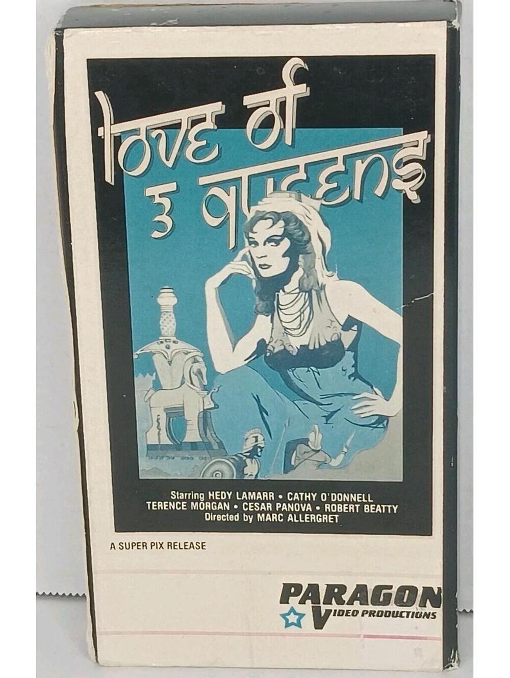 VTG VHS Love Of 3 Queens 1954 Paragon *RARE HTF* Hedy Lamarr By Marc Allergret